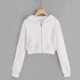 thumbnail image 5 of Abcomgle Girls Zip Up Hoodie 10-12 Cropped Long Sleeve Kids Jacket Cute Fashion Lightweight Girls Hoodies with Pockets, 5 of 5