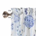 thumbnail image 5 of Tier Curtains 45 Inches Long, Hydrangea Leaves Window Treatment Curtain Drapes, Blue Striped Botanical Floral Small Curtain Drapes for Bathroom Laundry Room, 27.5"x45", 2 Panels, 5 of 7
