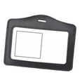 thumbnail image 2 of Multi- Badge Holder with Neck Lanyard Waterproof Dustproof Card for Name Cards, Horizontal Black, 2 of 4
