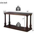thumbnail image 6 of 59" Farmhouse Console Table, Walnut Sofa Table with Storage Shelf, Rustic Entryway Table Behind Couch Accent Table for Living Room, Bedroom & Office, 6 of 10
