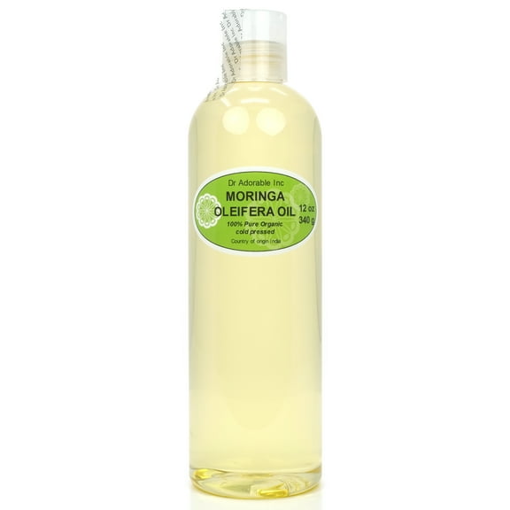 Dr Adorable - 12 oz - Moringa Oil - 100% Pure Organic Cold Pressed Natural Hair Skin