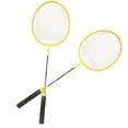 thumbnail image 1 of Badminton Rackets, Iron Alloy Lightweight Badminton Racquets With 3 Balls For Beginners Student Training, 1 of 8