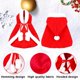 thumbnail image 3 of Poncho con capa y sombrero para disfraz navideño de mascota, capa de Papá Noel compatible con gatos y perros pequeños, color rojo, 3 of 5