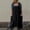 Black, variant on Cotton Linen Apron for women Cross Back Apron Pinafore Dress for Baking Cooking Gardening Work