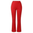 thumbnail image 4 of JJHGVB Yoga Pants Women Dress Pants Women Yoga Pants For Women Workout Pants High Waist Athletic Workout Leggings Yoga Pant Work Pants Women Wide Leg Pants Woman Red L, 4 of 5