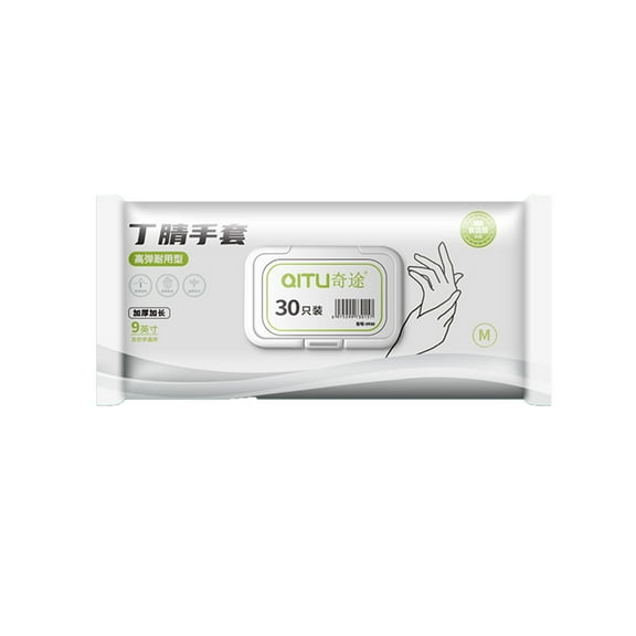 Disposable Nitrile Dishwashing Gloves for Women & Men - Food Grade, Chemical-Resistant, High Elasticity | 30-Pack (S/M/L) for Kitchen Cleaning & Household Chores