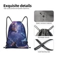thumbnail image 4 of Daiia Enchanted Forest Stag Gathering Pattern Drawstring Backpack, Gym Bag, Lightweight Backpack, Water-Resistant Bag Travel Sports Backpack, Fitness Bag, Yoga Bag-Small, 4 of 6