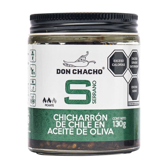 Chicharrón de chile serrano Don Chacho en aceite de oliva 130 g