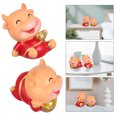 thumbnail image 4 of Shisuyan Design Mignon Mascotte Rouge Résine 2 Pcs 1.97x1.57x1.38 Po, 4 of 8