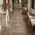 thumbnail image 2 of PureCozy 2'x8' Runner Rugs for Hallway Entrance Bedroom Entryway Kitchen Non Slip Oriental Traditional Vintage Brown Washable Runner Rugs, Brown, 2 of 5