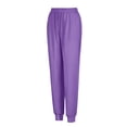 thumbnail image 6 of Fabrcox Women's Scrub Pants - Lightweight Stretch Jogger Style Medical Trousers with Pockets, Elastic Waistband for Nurses and Workers ,Purple S, 6 of 7