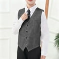 thumbnail image 3 of LYHaoo Boys Formal Vest For Wedding Pageant And Performance Elegant Breasted Sleeveless With Adjustable Back School Uniform,Sizes 8-9 Years, 3 of 7