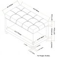 thumbnail image 2 of Sienna 33 inch Wide Storage Ottoman Bench in Slate Grey Linen-Look Fabric, 2 of 10