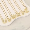 thumbnail image 4 of Hzjzj A Z Bubble Letter Necklace Gold Balloon Initial Necklaces Rhinestone Letter Pendant Necklaces For Women Trendy Clearance, 4 of 4