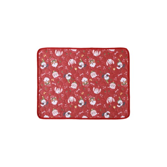 Almohadillas de Entrenamiento para Perros Navidad Roja Almohadilla de Orina para Mascotas Lavable Absorbente Antideslizante Fácil de Secar, Paño Rojo 27.56x19.69In, Navidad para Perros