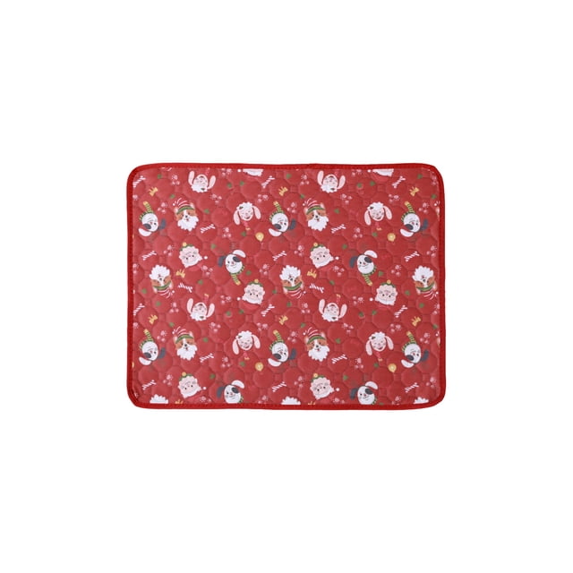 Almohadillas de Entrenamiento para Perros Navidad Roja Almohadilla de Orina para Mascotas Lavable Absorbente Antideslizante Fácil de Secar, Paño Rojo 27.56x19.69In, Navidad para Perros