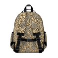 thumbnail image 3 of Black and Brown Leopard Print Cute School Backpack Bag for School with Padded Back and Adjustable Shoulder Straps 15.25"x11.5"x5.25", 3 of 5