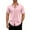 Pink, variant on Amzcrzy Mens Shirts Csaual Short Sleeve Button Up Shirt Trendy Turndown Collar Dress Shirts Solid Color Beach Vacation Summer Shirts