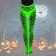 thumbnail image 2 of Aocisk Glow In The Dark Fishnet Stockings with Striped Luminous Pattern Out Tights for Women Night Party Wear Navy One Size, 2 of 4