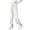 White, variant on Girls Straight Leg Ice Silk Pants Comfy Casual Summer Versatile School Uniform Pants with Pockets ,White,7-8 Years