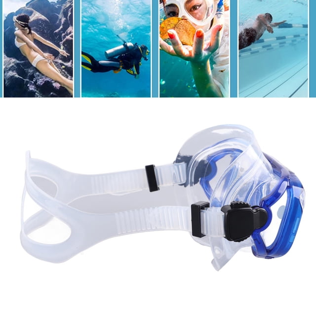 Lunettes de Natation, Couvre-Nez Sangle Réglable Lunettes de Plongée Anti-Buée Vision Claire pour sous-Marin