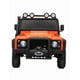 thumbnail image 2 of PINGÜE® Montable Eléctrico Niños Land Rover® Defender 110 SVX Licencia Oficial | Control Remoto 2.4 GHz | Batería 12V 7AH |8 Km/h | 2 Motores 390 |Luces LED, Música, Radio| ORANGE, 2 of 7