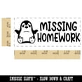 thumbnail image 2 of Missing Homework Penguin Teacher Student School Self-Inking Rubber Stamp Ink Stamper - Black Ink - Small 1-1/2 Inch, 2 of 7