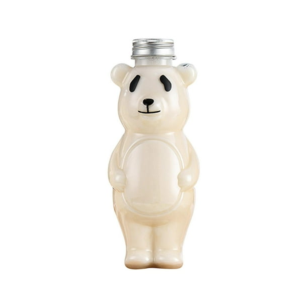Yhmxh Bonitas tazas para beber, botellas de té con leche, botellas de bebidas con forma de panda, botellas de bebidas espesas para llevar, vasos de plástico PET para té con leche comerciales.