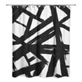 thumbnail image 2 of Creative Products Black Paint Strokes 71x74 Shower Curtain, 2 of 7