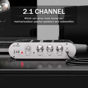 HiFi 2.1 Channel Power Amplifier Stereo Bass Sound Amp, Rms 20Wx2+40W Mini Digital Audio Power Amplifier for Home Speakers, ST-838 Subwoofer Amplifier Audio Stereo Bass Amp with Power Supply