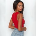 thumbnail image 4 of Verano nueva cintura expuesta cuello en V pecho círculo pequeño chaleco femenino Zhivalor BST3013525-2, 4 of 5
