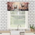 thumbnail image 3 of Forest Deer Kitchen Curtain Valances Rustic Spring Wildlife Elk Rainforest Floral Nature Landscapes Window Valance for Bedroom Bathroom Living Room Dining Room Valances Set 54 by 18 in, 1 Panel, 3 of 6