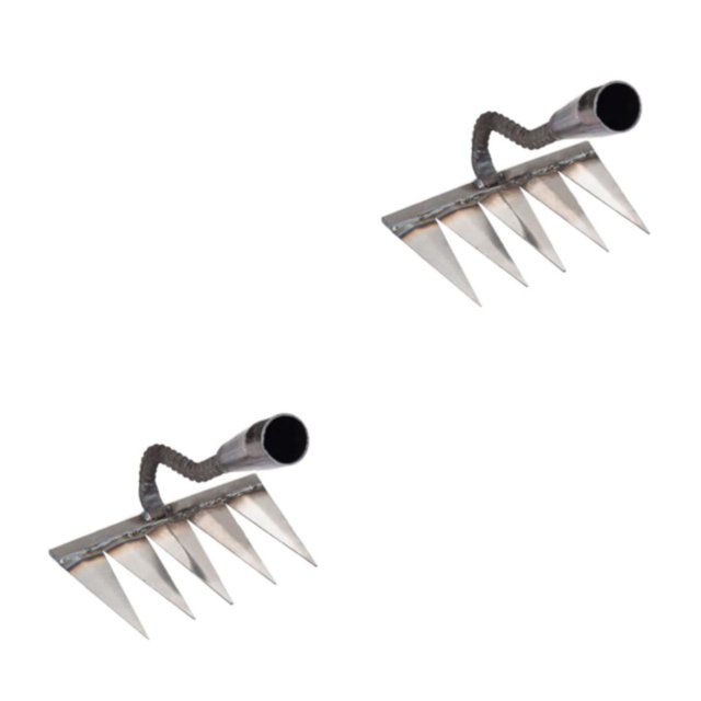 Wosthever Herramientas agrícolas de acero al manganeso, afilados de rastrillo para un rastrillo de deshierbe fácil y eficiente Type1 NO1