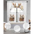 thumbnail image 3 of Spring Easter Kitchen Curtains Sets 36 Inch Length with Valance, Bunny Botanical Garden Floral Basket Swag Valances and Tiers Curtain Set Drapes Swag Curtains for Living Room, Bathroom, Bedroom, Cafe, 3 of 6