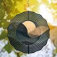 thumbnail image 3 of Elegant Metal Hanging Wind Spinner with Wavy Sound Wave Design - Perfect Wind Chime for Yard and Garden Decor, 3 of 6