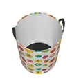 thumbnail image 3 of Goofa Cartoon Flowers Printed Circular Hamper,Laundry Basket with Handles,Storage Baskets Foldable,Large Capacity Laundry Hamper-Small, 3 of 8