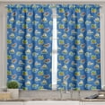 thumbnail image 2 of Ambesonne Plane Valance & Curtain, Pattern Art, 55"x30", Violet Blue Yellow, 2 of 6