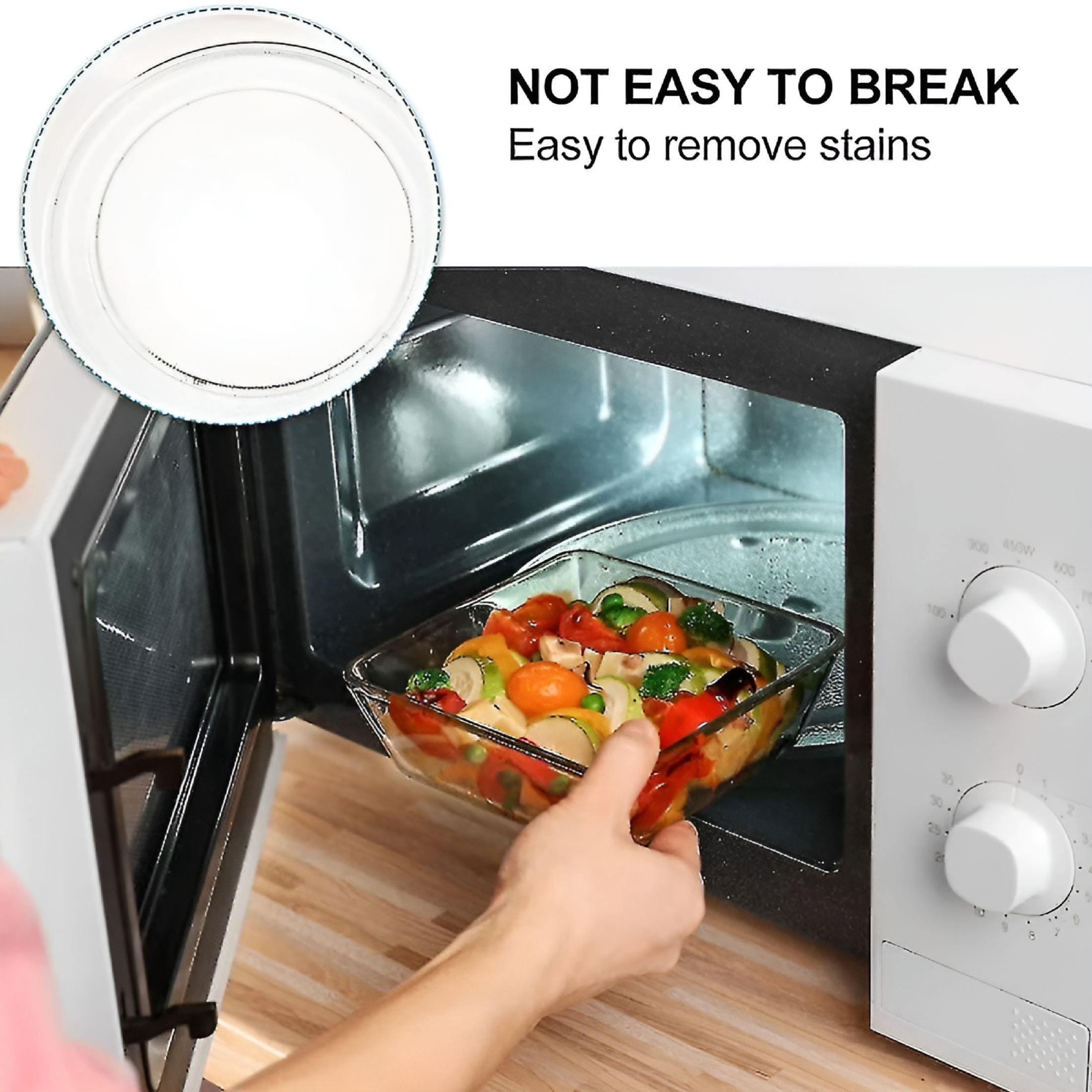 ACDANC 2026 New Microwave Oven Glass Plate Microwave Glass Turntable Plate Replacement Flat Base Glass Tray for Microwave, Oven, Kitchen Appliance, Countertop 24.5Cm 9.6"Es (Flat Bottom)