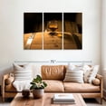 thumbnail image 2 of Elephant Stock Whiskey Glass On Barrel Wall Art - Horizontal Multi Panel Canvas - Dining Room Wall Decor - Food And Drink Multi Panel - Brown And Orange Decor - 57" x 36", 2 of 8