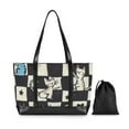 thumbnail image 7 of FORMRS Laptop Tote Bag for Women with 15.6" Computer Compartments Handbag, Blue and White Cat, 7 of 7