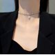 thumbnail image 1 of Collar de diamantes de estilo coreano con cadena de clavícula de mariposa de alta calidad con personalidad y accesorios de estilo frío, 1 of 6