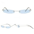 thumbnail image 1 of Small Frame Square Sunglasses Street Ocean Piece Glasses Blue, 1 of 3