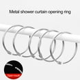 thumbnail image 3 of sunsanly 12Pcs Bathroom Shower Curtain Rings Rust Proof Smooth Gliding Tightly Closed Anti-Drop Round Shower Curtain Hooks, 3 of 8