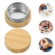 thumbnail image 4 of Lata de aluminio vacía con carcasa de bambú Envases de muestras de cosméticos Frascos de lata de metal redondos Latas de bambú Frascos de cosméticos redondos con tapas de rosca, 4 of 6