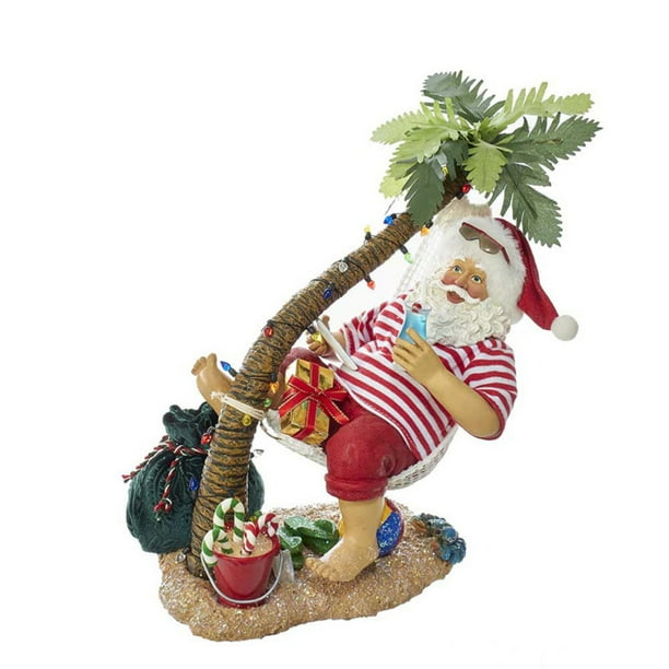 Kurt Adler Fabriché™ Ornamento Babbo Natale Regal 16,5 Cm - Con Bastone E Alberello, Decorazione Natalizia Di Lusso