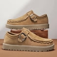 thumbnail image 2 of Men'S Slip-On Loafers - British Style Casual Shoes with Buckle Closure, All-Season Comfort, Synthetic /Fabric Upper & Rubber Sole, Minimalist Design for Office, Semi-Formal & Casual Attire - Durable, 2 of 9