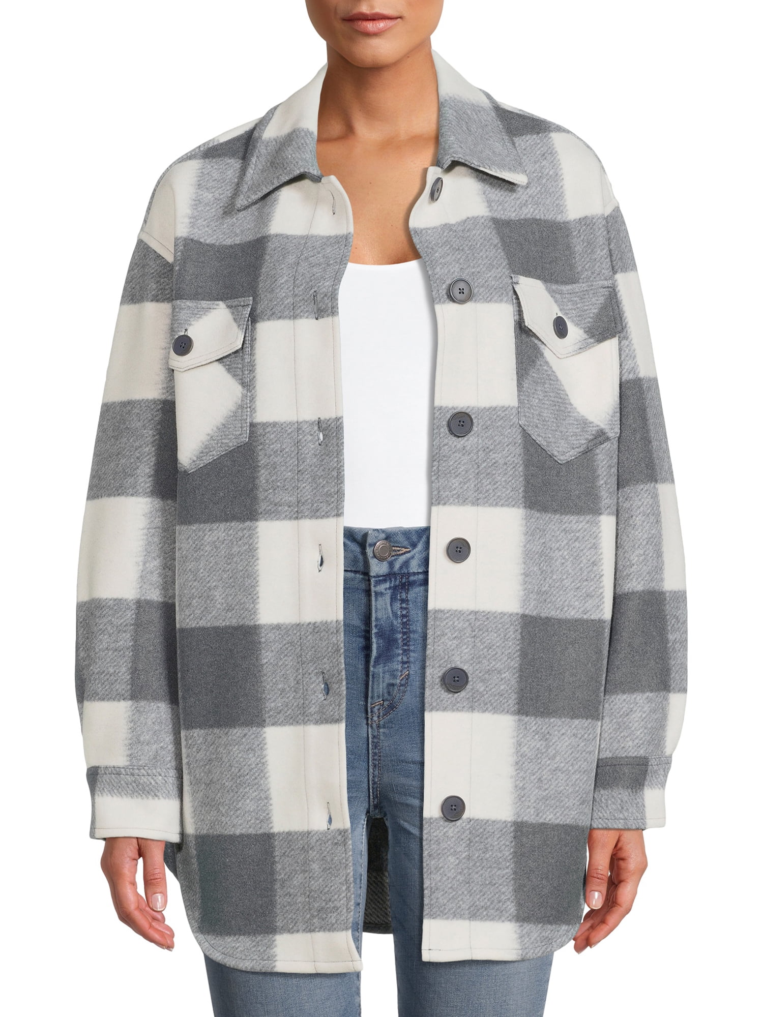 Time and Tru Women's Plaid Shacket