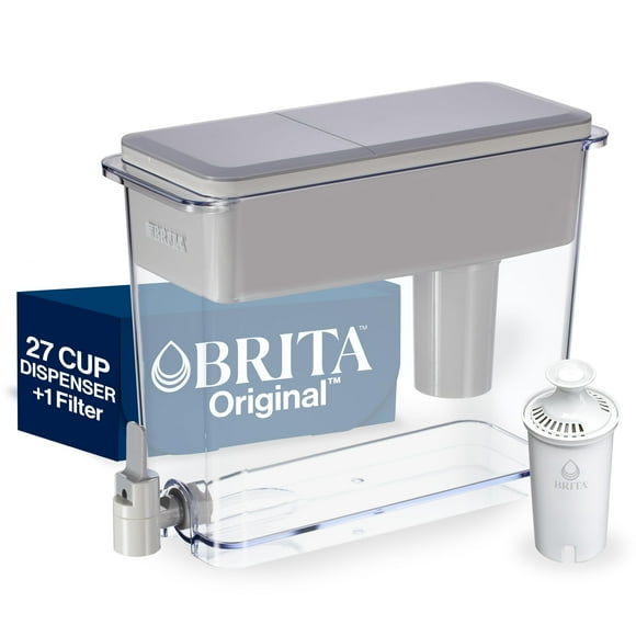 Brita UltraMax Grand Distributeur d'Eau avec Filtre Standard, Sans BPA, Réduit les Impuretés de Cuivre, de Cadmium et de Mercure, Dure 2 Mois Ou 40 Gallons, Inclus