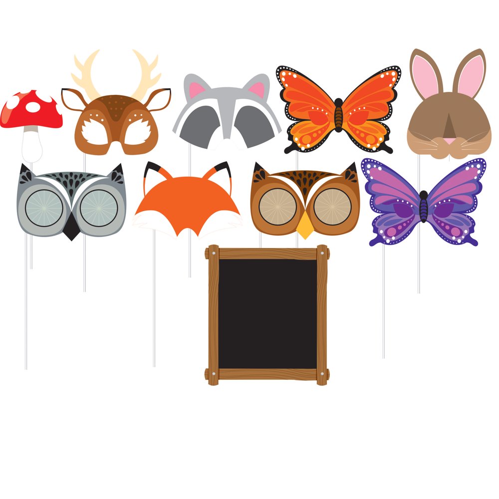 Forest Animal Photo Booth Props, 10 pk - Walmart.com - Walmart.com