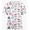 thumbnail image 5 of Venta al por mayor de uniformes de quirófano con estampado de princesas de Disney Frozen, suministros para el trabajo hospitalario, paños de trabajo dental para enfermeras, 5 of 5